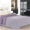 IlGruppone Trapuntino Bicolore Copriletto Prodotto Italiano Manopesca Duck Friendly Primavera Autunno Coperta Leggera Effetto Piuma (Lilla, Matrimoniale)