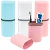 LWMTT Porta Spazzolino da Viaggio, 3 Pezzi Portaspazzolino Portatile Custodi, Custodia per Spazzolino in Plastica, Porta Dentifricio per Campeggio Viaggi Escursioni Casa