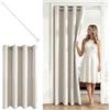 MRTREES 1 Pezzi Tenda Porta Beige Chiaro 140x210 CM, con Bastone 75-125cm