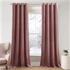PONY DANCE Tende in Velluto per Camera da Letto 2 Pezzi L 132 x A 260 CM | 300g/m², Semioscuranti, Termica Isolante Freddo e Caldo, Soggiorno, Cameretta Bambini, con Anelli, Privacy, Rosa Selvatica