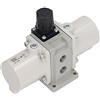 ACOGEDO Valvola di Sovralimentazione Pneumatica con Manometro, Silenziatore e Valvola di Aumento della Pressione Compressa Tipo Integrata