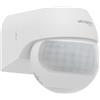 Oktaplex motion Oktaplex Anja Rilevatore di movimento con due sensori, per esterni, orientabile IP44, sensore PIR, portata 12 m, 180 gradi, sensore di movimento, interno bianco