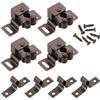 QUARKZMAN 4Pcs Ganci A Rulli Doppi Per Antine, Fermo Serratura Morsetto Chiusura Antine Chiusura Magnetica Ferramenta Per Antine Cucina Armadio Porta, Rosso Bronzo