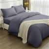 Utopia Bedding Set di lenzuola Utopia da 4 pezzi - Tessuto in microfibra spazzolata, morbido al tatto - Lenzuolo copripiumino (220x230 cm), lenzuolo con angoli (150x200 cm) e due federe (50x75 cm), colore grigio