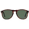 PERSOL Unisex - Adulto 0Po9649S 24/31 55 Occhiali da sole, Marrone (Havana/Crystal Green)