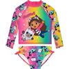 DreamWorks Animation SKG DreamWorks Gabbys Dollhouse Costume Bambino Piscina, Costumi da Bagno Bambina Due Pezzi, Costume Bambino Piscina Manica Lunga