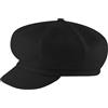 Kangol Wool Spitfire Berretto Newsboy Cappellino in Lana Piatto XL (60-61 cm) - Nero