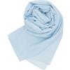 MAPIMANIA - Stola Elegante Donna Color Azzurro Pastello per Cerimonia e Matrimonio Made in Italy, Scialle coprispalle estivo Chiffon 200x80, Sciarpa Copri spalle per abito