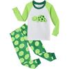 EULLA - Pigiama per bambini a maniche lunghe in cotone, motivo: auto dei pompieri, dinosauro, escavatore, trattore, treno, set di biancheria da notte a due pezzi, 1-7 anni, taglie: 92, 98, 104, 110
