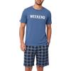Marvmys Pigiama Uomo Estivi Corto Cotone Leggero Pigiami Due Pezzi Scollo a V Maniche Corte T-Shirt con Tasca sul Pettoe Pantaloncini Mimetici S-3XL