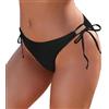 SHEKINI Slip Bikini Brasiliano da Donna a Vita Bassa Inferiore Bikini con Regolabile Laccetti Cut-out Costumi da Bagno Costume da Bagno per Spiaggia e Piscina