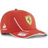 PUMA Cappellino Charles Leclerc per Bambini Scuderia Ferrari 2024 Rosso Bruciato - Taglia Unica