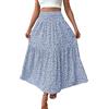 Mrat Gonne da Donna con Stampa Floreale Gonne Elasticizzate in Vita Midi Gonne Estive A Line Gonne Boho Gonne Morbide e Confortevoli Abiti Lunghi Bohémien Eleganti Gonne Basic Fluttuanti Gonne per
