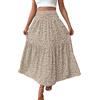 Mrat Gonna da Donna con Stampa Floreale, Gonne Elasticizzate in Vita Midi, Gonne Estive Swing A-Line, Gonne Boho Morbide e Confortevoli, Abiti Lunghi Boho Eleganti, Gonne Basic Fluttuanti