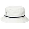 Kangol Cappello Stripe Lahinch Donna/Uomo - da Pescatore in Cotone con Nastro Grosgrain Estate/Inverno Primavera Estate Autunno Inverno - XL (60-61 cm) Bianco