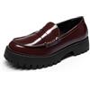 DREAM PAIRS Mocassini Penny con Plateau da Donna | Comode Slip-On con Suola Carrarmato, Stile Elegante-Casual, per Lavoro e Ufficio