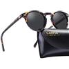 Carfia Retro Occhiali da Sole Uomo Polarizzati Rotonda Occhiali CA5288L