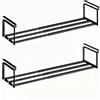AuraFurn Scarpiera sospesa, cestello sospeso, 40-70 cm, organizer sotto l'armadio in metallo estraibile, perfetto per riporre scarpe, cucine, vestiti, libri (2, nero)