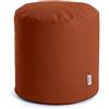 Avalon - Pouf Poggiapiedi CILINDRO Jazz in Ecopelle, Puff Poggiapiedi Divano quadrato, Pouffe Imbottito in Similpelle Elegante e Resistente, Comodo e Impermeabile, Made in Italy(50cm-Cuoio)