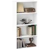 HOMCOM Mobile Libreria a 4 Ripiani Moderna in Legno 60x24x115.5 cm Bianco