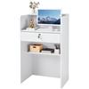 VEVOR Bancone Reception per Negozio Lungo 60 cm Rettangolare con Cassetto Chiudibile a Chiave, Moderno per Cassiere, Hall, Salone di Bellezza, Ufficio, Hotel, Bancone Anteriore, Truciolato