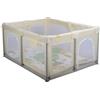 Aziamor Box Recinto Pieghevole Beige 120x160x68 con Tappeto