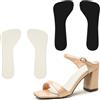 BQMEZRNUS 2 paia di solette antiscivolo, autoadesive per tacchi alti, assorbenti il sudore, morbide solette per sandali, per sandali con décolleté (nero, beige:37-38)