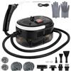 VeftBltrem Pulitore a vapore manuale, 2500 W, 4,5 bar, alta pressione, tempo di riscaldamento 15 s, serbatoio da 1250 ml, 14 accessori, tubo da 2 m, pulitore a vapore portatile per cucina, auto, pavimenti