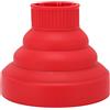 HEEPDD Diffusore per Asciugacapelli, Diffusore per Capelli Ricci, Design Pieghevole per Uso Portatile in Viaggio e a Casa per Asciugacapelli, Silicone ABS Viaggio per Parrucchiere e Rasatura (rosso)
