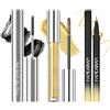 Prreal 3PCS Mascaras & Eyeliner Set,Metal Mascara Black,Glitter Mascara,02