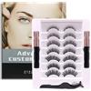 ARCHIDATE Set di 7 paia di ciglia magnetiche, senza colla, impermeabili e riutilizzabili, effetto naturale, con eyeliner nero, ciglia finte artificiali spesse e slancianti, scelta regalo festiva
