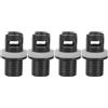 PRETYZOOM 4 Pezzi Adattatore per Valvola Barca Gonfiabile e Tavola SUP in Plastica Nera, Adattatore Versatile e Portatile per Viaggi e attività di Navigazione