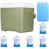 Generisch - Borsa frigo, grande capacità da 13,8 l, a tenuta stagna, con manico, refrigeratore rigido, per esterni, campeggio, pesca, tailgating, escursionismo, corsa, strada