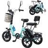 Generic Bicicletta elettrica pieghevole per adulti con motore da 350 W, batteria rimovibile da 10,4 Ah, telaio a scavalco basso con cestino, ideale per il pendolarismo e brevi spostamenti, colore bl