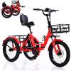 Generic Triciclo elettrico a pedalata assistita per adulti | 20 | Portata 150 kg | 2 cestini portaoggetti | Schienale comodo | Pneumatici larghi | Display LCD | per lo shopping