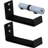 Générique Yoga Mat Rack 2 Pezzi Supporto Parete Organizzatore per Tappetini | Organizzatore in Alluminio per Bande di Resistenza Asciugamano Cintura Palestra Casa Ufficio Camera da