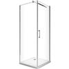 LANERI Box Doccia Battente Più Parete Fissa Laterale Vetro Temperato 8 mm Easy-clean Reversibile (PORTA 67-69 + FISSA 68,5-70,5)