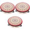 3 Pack Tamburello Strumento Percussione Strumenti Da Concerto Bambini