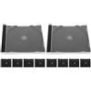 Set of 2 Valigetta Porta Cd Custodie Plastica Contenitore Per Custodia Del