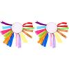 Set of 2 Tamburo Mano Per Bambini Strumenti Percussione Da Concerto