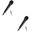 2 Pack Microfono Vocale Professionale Tenuto in Mano Supporto Per Retrò