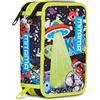 Mitama Astuccio Scuola 3 Scomparti, DISCO SPACE, Astuccio scuola attrezzato, 47 pezzi, Per bambini e ragazzi, Scuola elementare e media, Tempo libero
