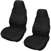 Harddo 2Pcs Coprisedili Auto, Impermeabili Anteriori/Posteriori, in Tessuto antistrappo, Universale, Nero, Heavy Duty