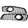 AUIOBAHN Bocchette Aria Condizionata Copertura per mascherina fendinebbia, paraurti anteriore, griglia lampada con foro lampada, stile maglia, adatta per Audi A3 8P 2009, 2010, 2011-2013(Glossy Black)