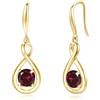 FANCIME Orecchini Infinity da donna con zirconi bordeaux