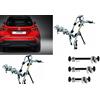 MENABO PORTABICI POSTERIORE 3 BINARI PER NISSAN JUKE ANNO 2022 IN ACCIAIO 3 BICI