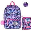 Zaino Scuola SJ Seven Gang Ever Multiviolet Doppio Scomparto + Astuccio 3 Zip