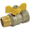 Tiemme Valvola a sfera per gas MF con leva farfalla 3/4