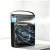 Peixiong Ventilatore portatile 4 in 1 con funzione di raffreddamento dell'aria,Mini Condizionatore Portatile - 3 velocità del vento, ventilatore, umidificatore, aromaterapia e luce LED, Nero