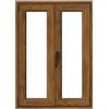 ISOXA Finestra in PVC effetto legno rovere dorato L 100 x H 140 cm, 2 ante apertura a destra